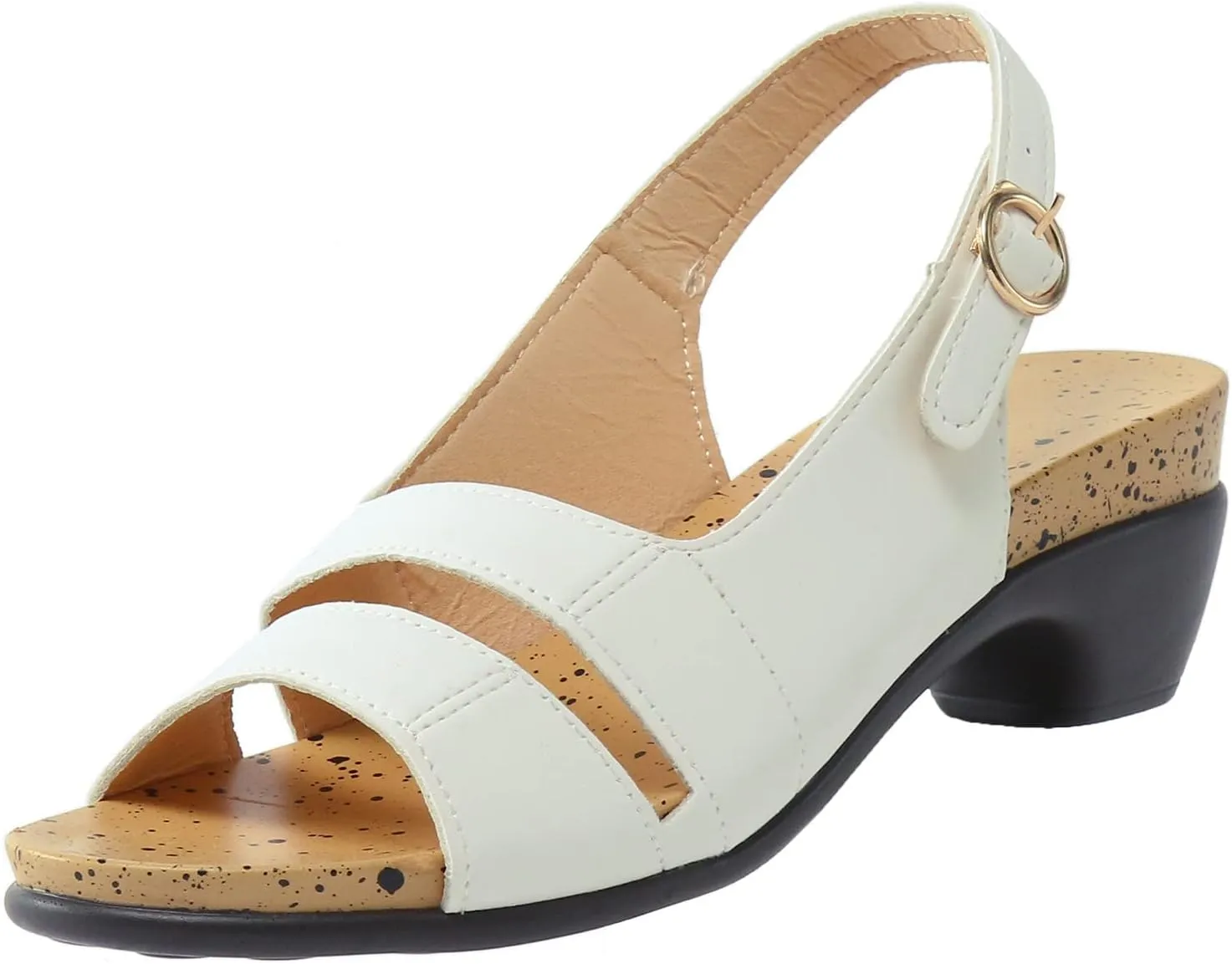 Eduavar Sandals Women, Sandals Women Orthopedic Sandals Dressy Open Toe Low Heel Sandals with Ankle Strap