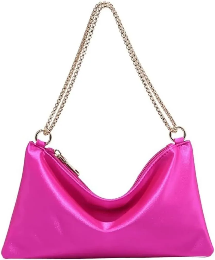 Evening Bags for Women Formal Satin Handbag Shoulder Bag Clutch Purses Wedding Guest Purse Prom Bag Cocktai Party Bag