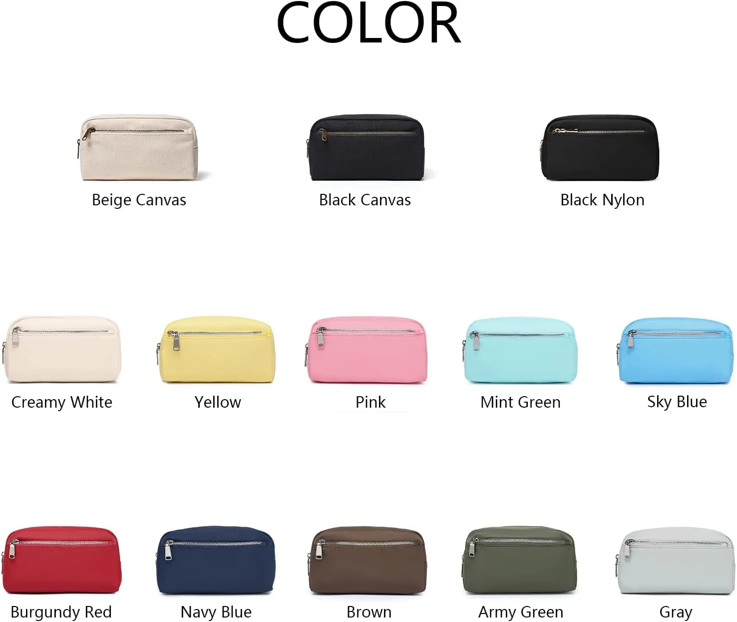 Female cosmetic bags Canvas toiletry bags Wash bags with large capacity Simple design but multifunction