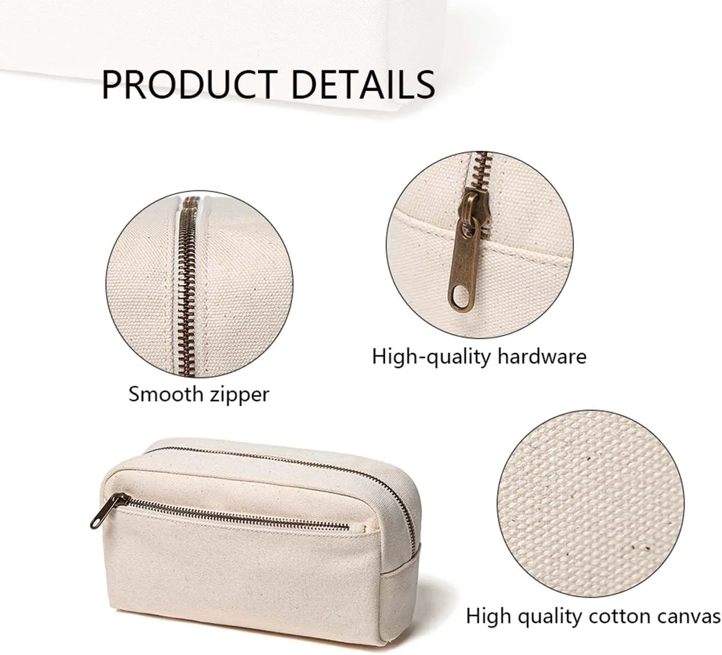 Female cosmetic bags Canvas toiletry bags Wash bags with large capacity Simple design but multifunction