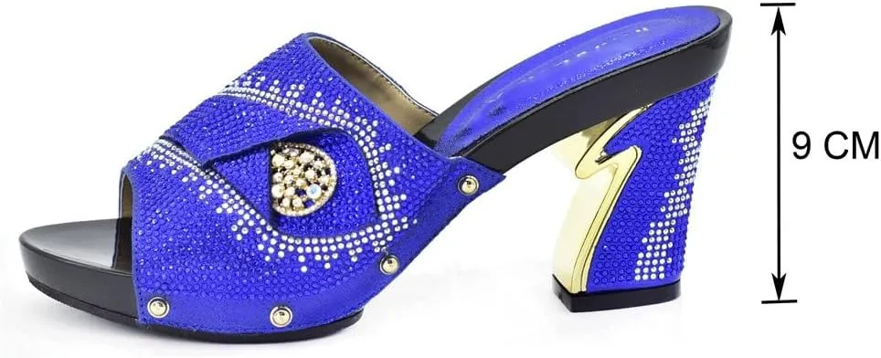 Flash diamond chunky heels with clutch bag European and American non-dinner clutch bag casual