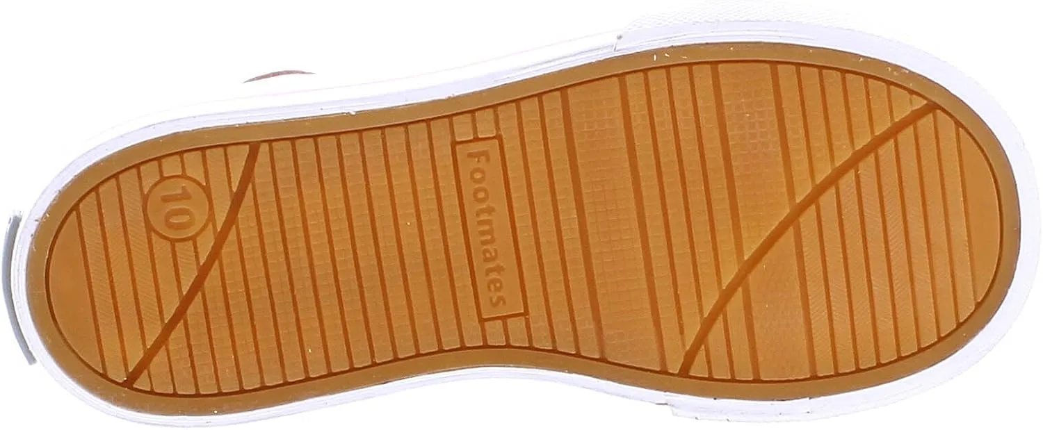 FOOTMATES Drew Mary Jane Flat T-Strap Girls Canvas Walking Sneakers with Custom-Fit Insoles, Slip-Resistant Vulcanized Outsoles