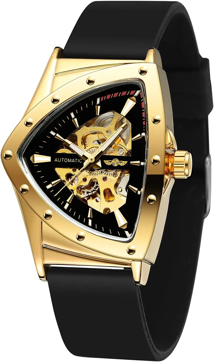 FORSINING Mens Watches Luxury Skeleton Waterrpoof Luminous Automatic Mechanical Wrist Watches