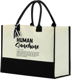 Friendship Gifts Work Besties Soul Sister Gifts for Women, Thank You Gifts Waterproof Tote Bag Beach Bag, Sunshine Gifts