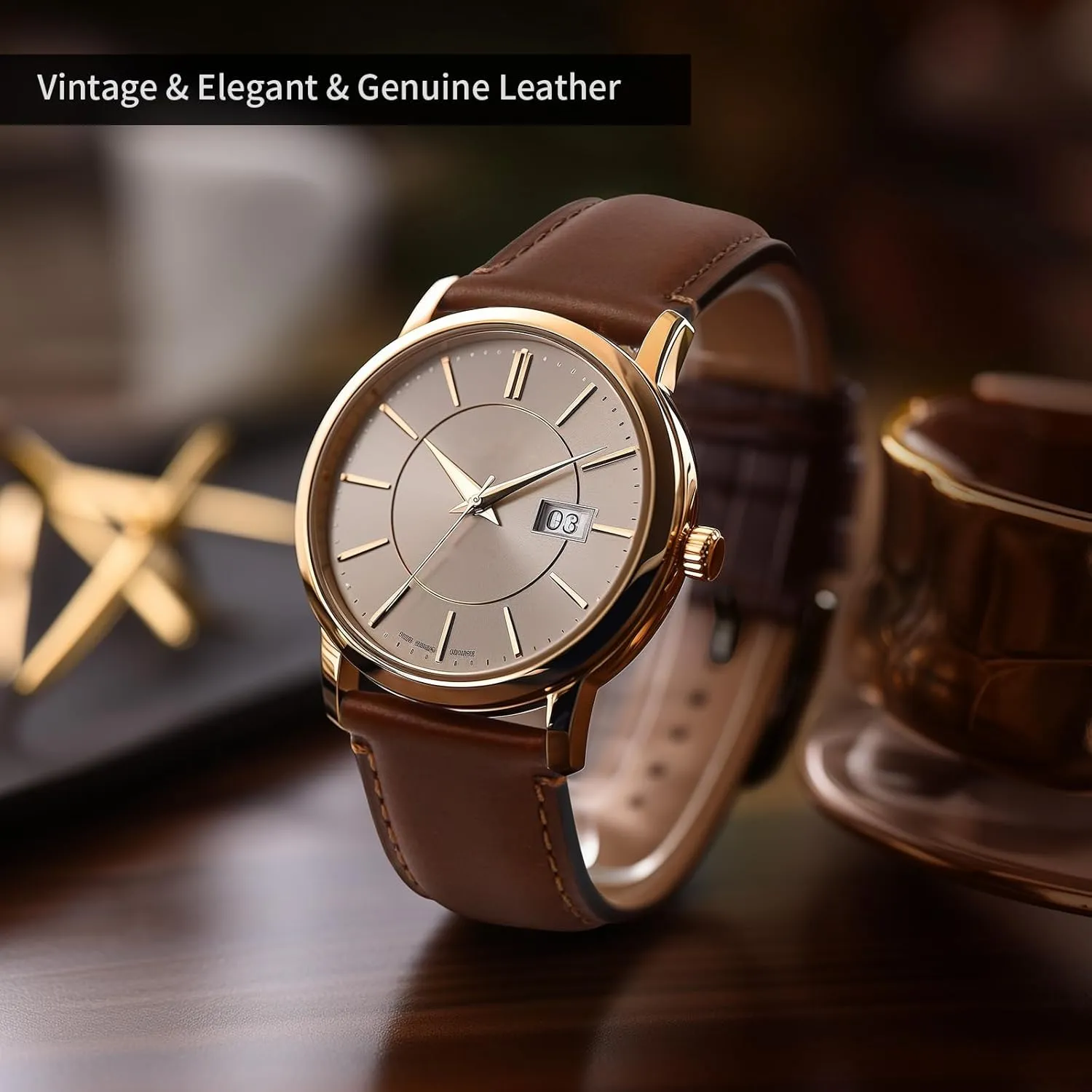 Fullmosa Watch Bands,18mm 19mm 20mm 22mm 24mm Quick Release Leather Watch Band Strap - Burnished Leather Watch Band Vintage Wristband