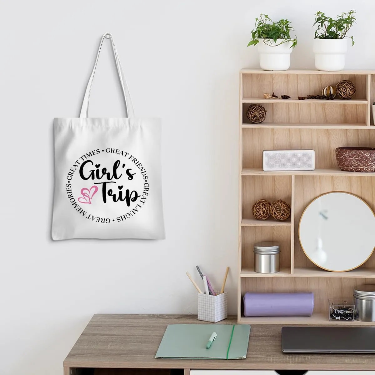 Girls Trip Gifts Tote Bag for Women's Weekend & Beach Trips