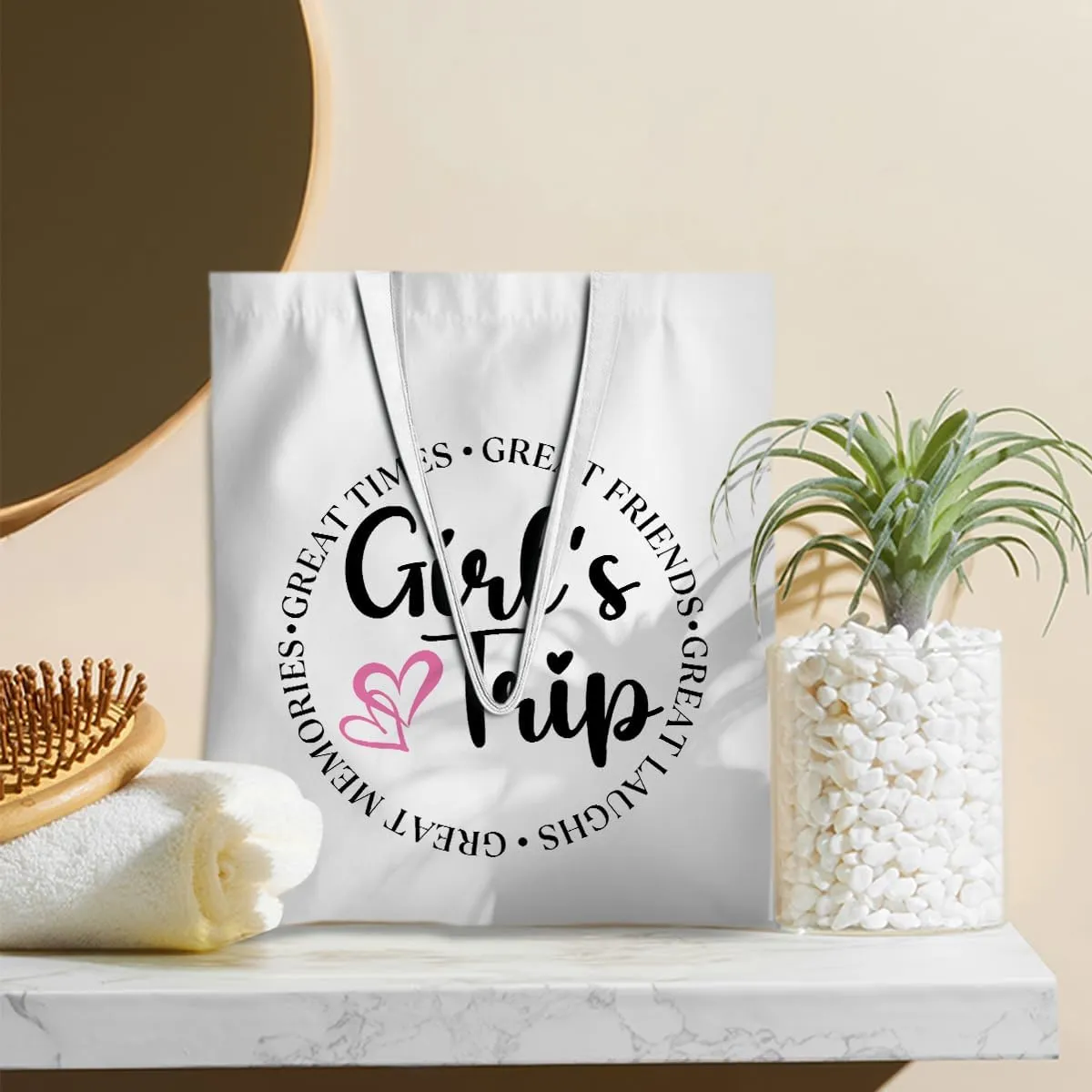 Girls Trip Gifts Tote Bag for Women's Weekend & Beach Trips