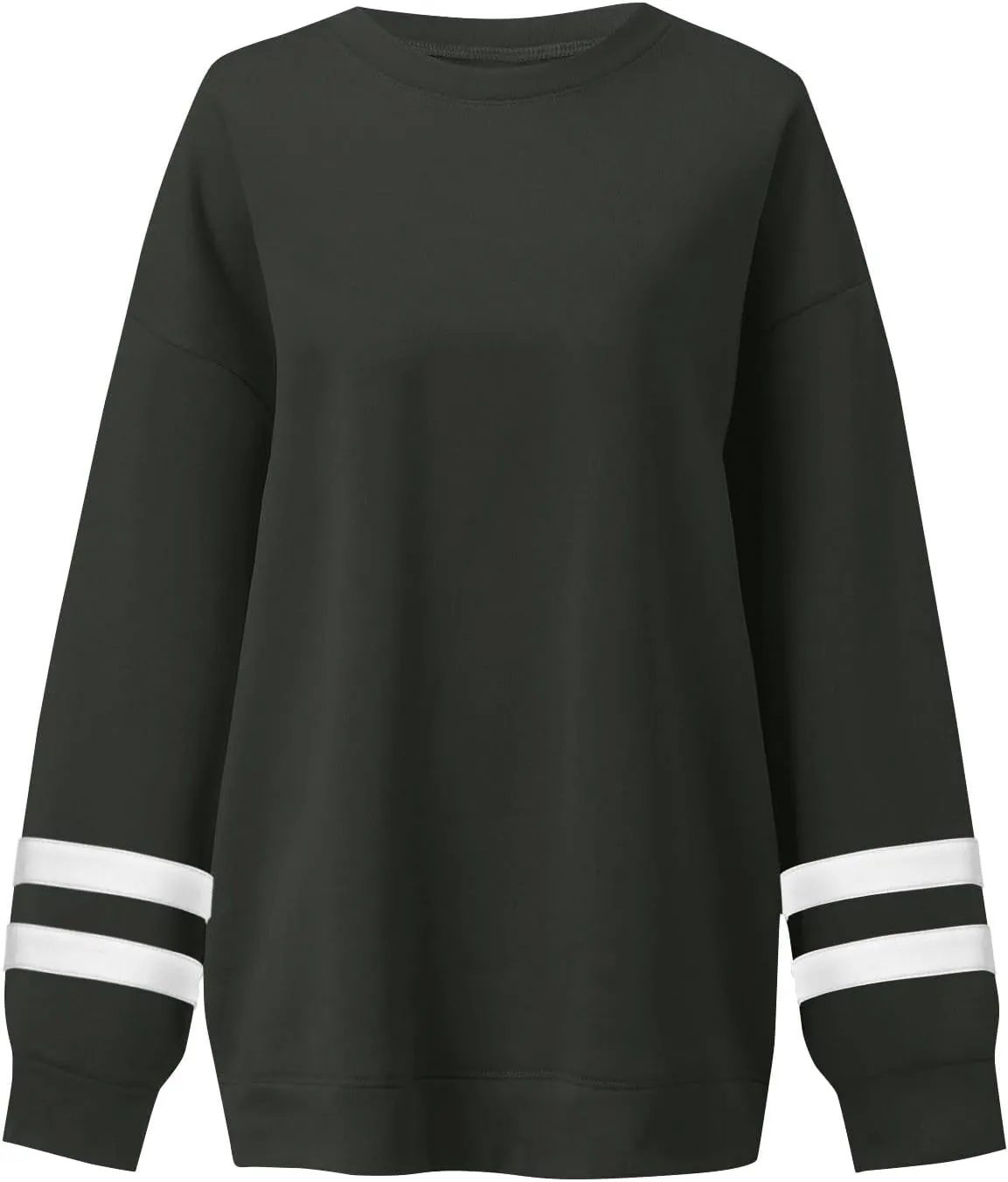 GOFULY Crewneck Sweatshirts Women Plus Size Oversized Fall Winter Pullover Long Sleeve Solid Sweatshirts Casual Shirts