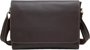 Haitpant Men's Crazy Horse Leather Briefcases Laptop Bag Office Bags Messenger Bags Leather Computer Bags