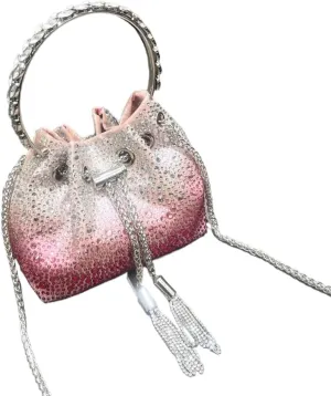 Handle Rhinestones Evening Clutch Bag Purses And Handbag Shoulder Bag Shiny Crystal Clutch Purse Bucket Bag