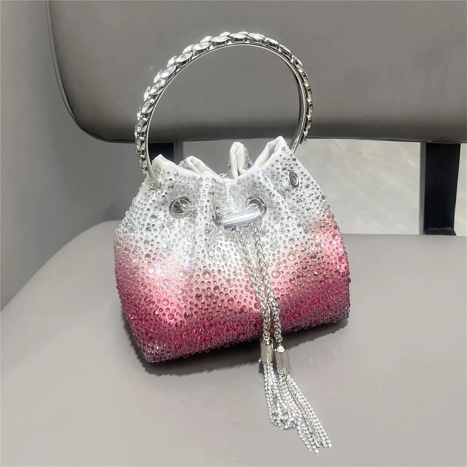 Handle Rhinestones Evening Clutch Bag Purses And Handbag Shoulder Bag Shiny Crystal Clutch Purse Bucket Bag