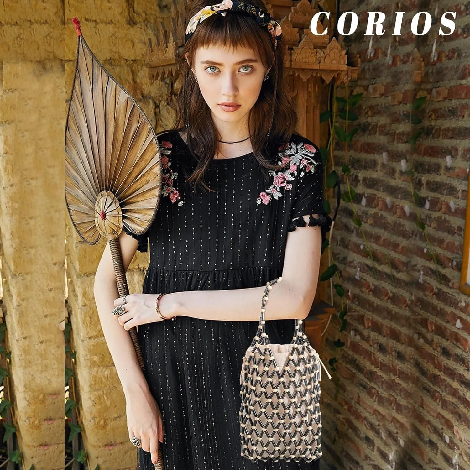 Handmade Woven Bucket Drawstring Handbag Summer Beach Bohemian Clutch Retro Top-handle Women Mini Tote