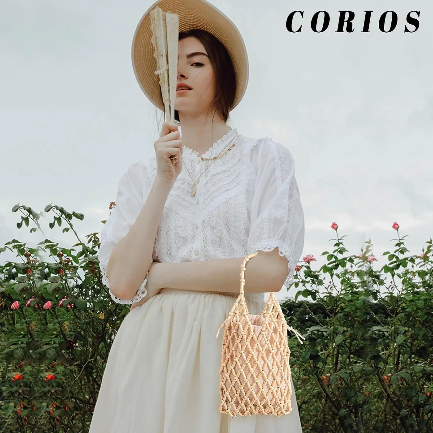Handmade Woven Bucket Drawstring Handbag Summer Beach Bohemian Clutch Retro Top-handle Women Mini Tote