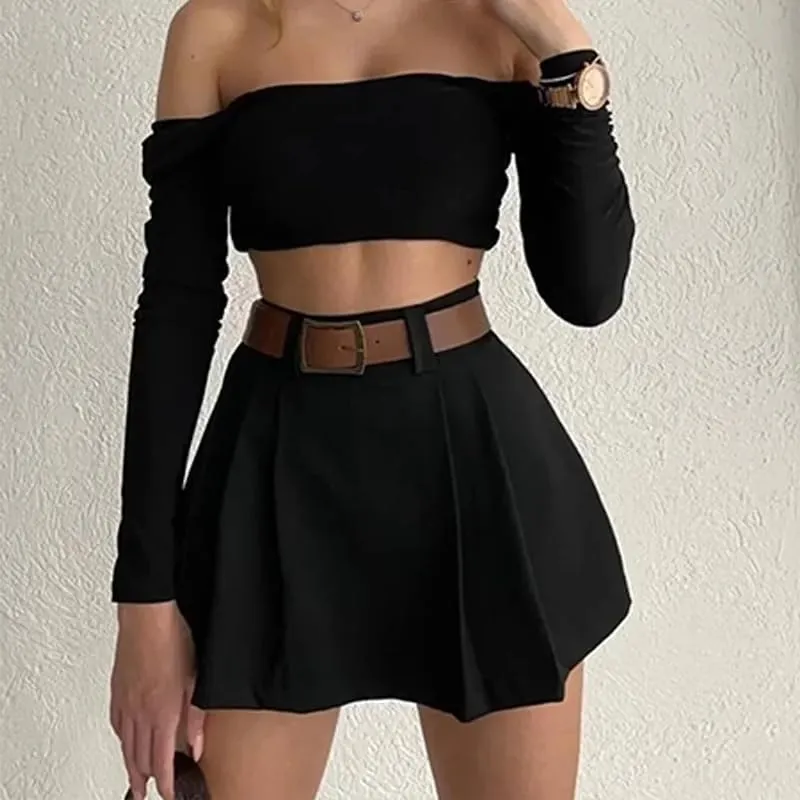 heyheyshine Summer Women's Casual Flared Pleated Mini Skater Skirt with Shorts High Waisted Ruffle Trim Lingerie Skirt