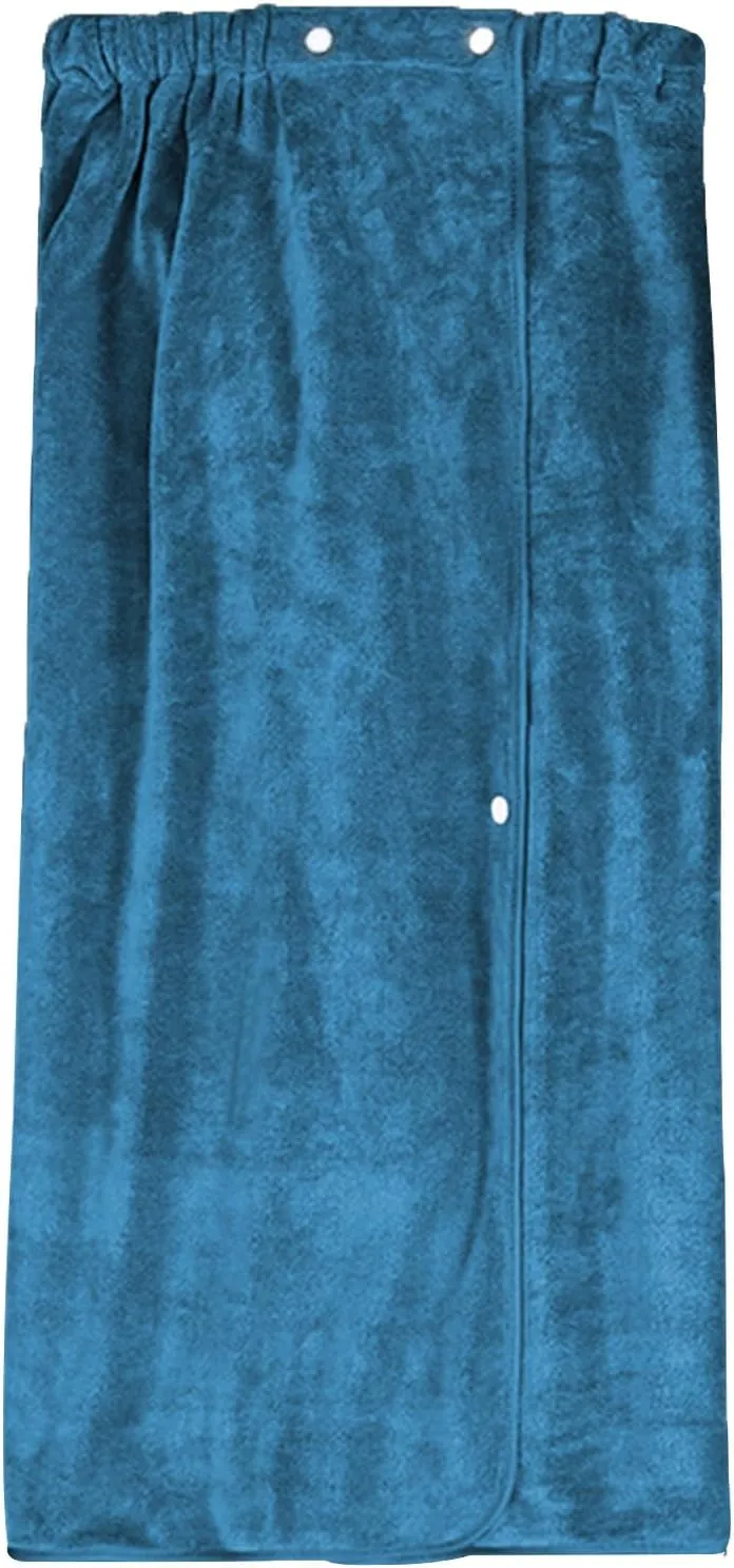 HGps8w 4-Pack Women's Soft Wrap Towel Shower Robe Lightweight Spa Body Wrap Adjustable Closure Bathrobe