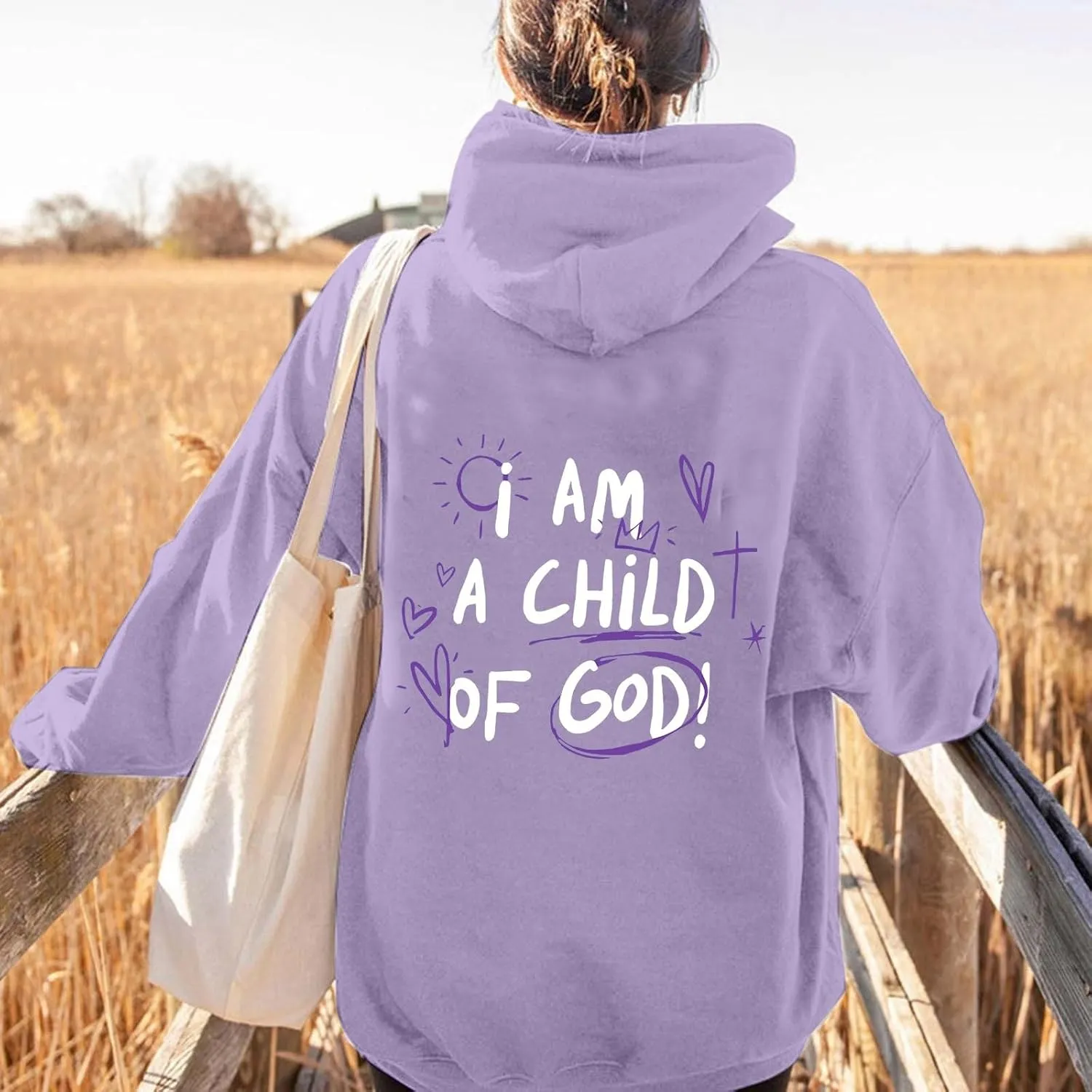 I Am A Child Of God Hoodie Long Sleeve Christian Hoodies Casual Comfortable Drawstring Fashion Pocket Sweatshirt