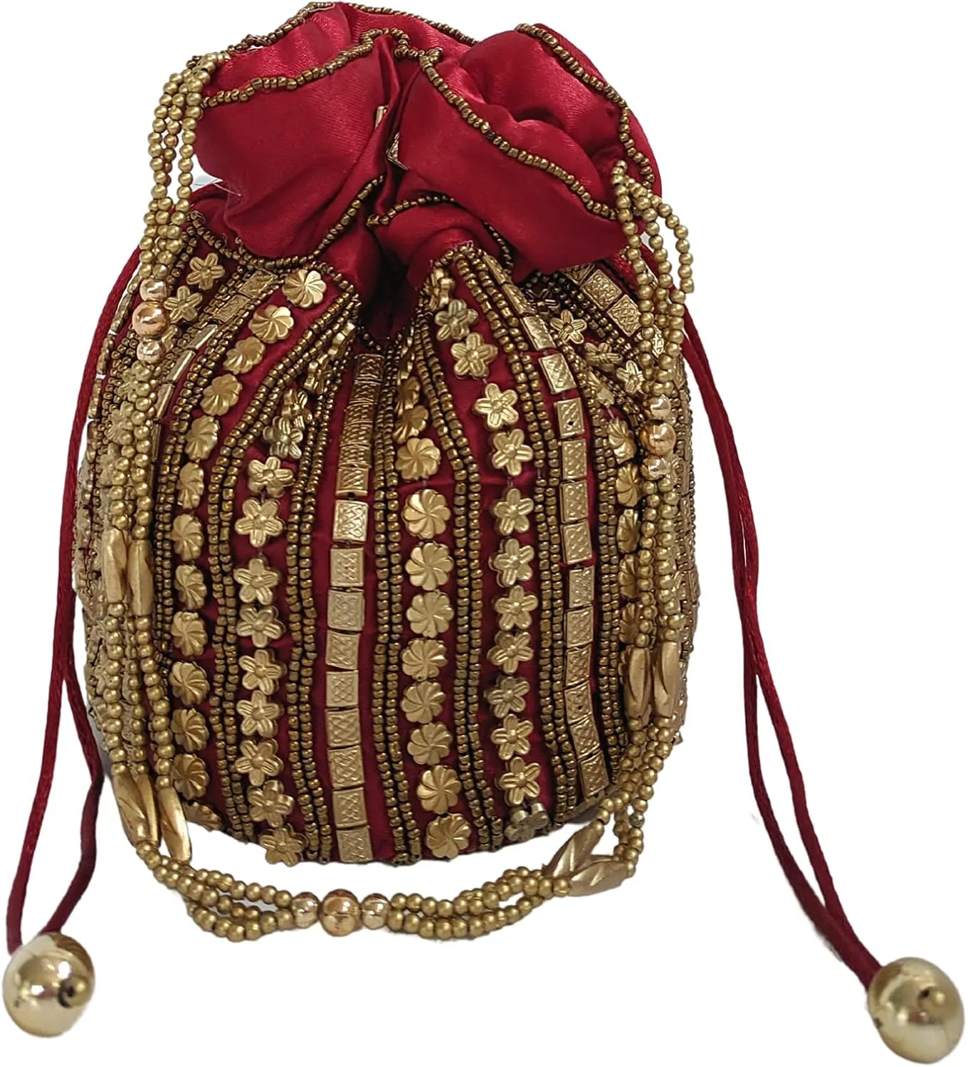 Indian Potli Bags, Bride Purse, Mini Drawstring Purse, Bucket Bag In Bright Colors, Wedding Favor Bags
