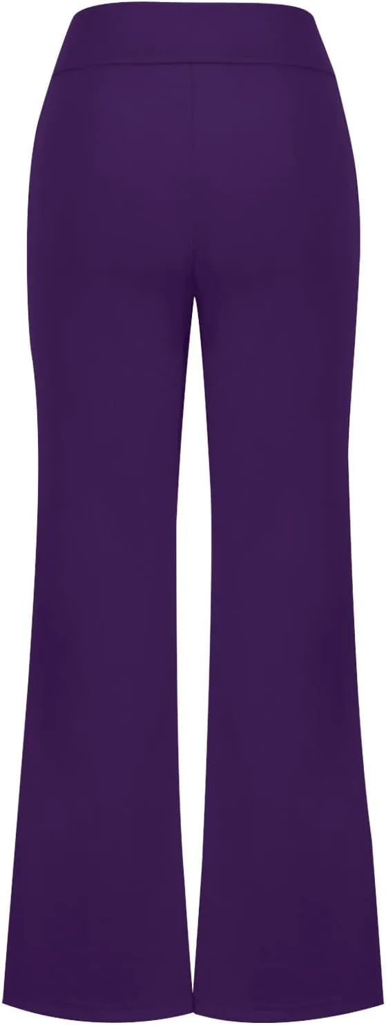 JOAU Capri Pants for Women Summer Business Casual Dressy Pull On Stretch High Waisted Bell Bottom Flare Yoga Work Trousers