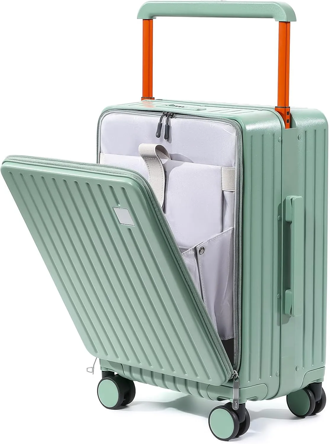 Joyway Hardshell Carry on Luggage Airline Approved with Front Pocket, Lightweight Hardside 20 Inch Suitcase with Spinner Wheels and TSA Lock (Green, Carry on Luggage-20 Inch)