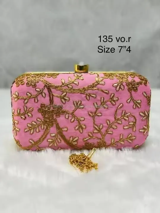 KUMKUM FASHIONS Indian Fashion Elegant Evening Clutch Women Hand Bag Handmade Embroidered Purse For Ladies