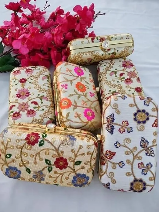 KUMKUM FASHIONS Women Evening Clutch | Women's Handbags | Party Clutch | Wedding Favor | Bridesmaid Gifts | Gift For Her