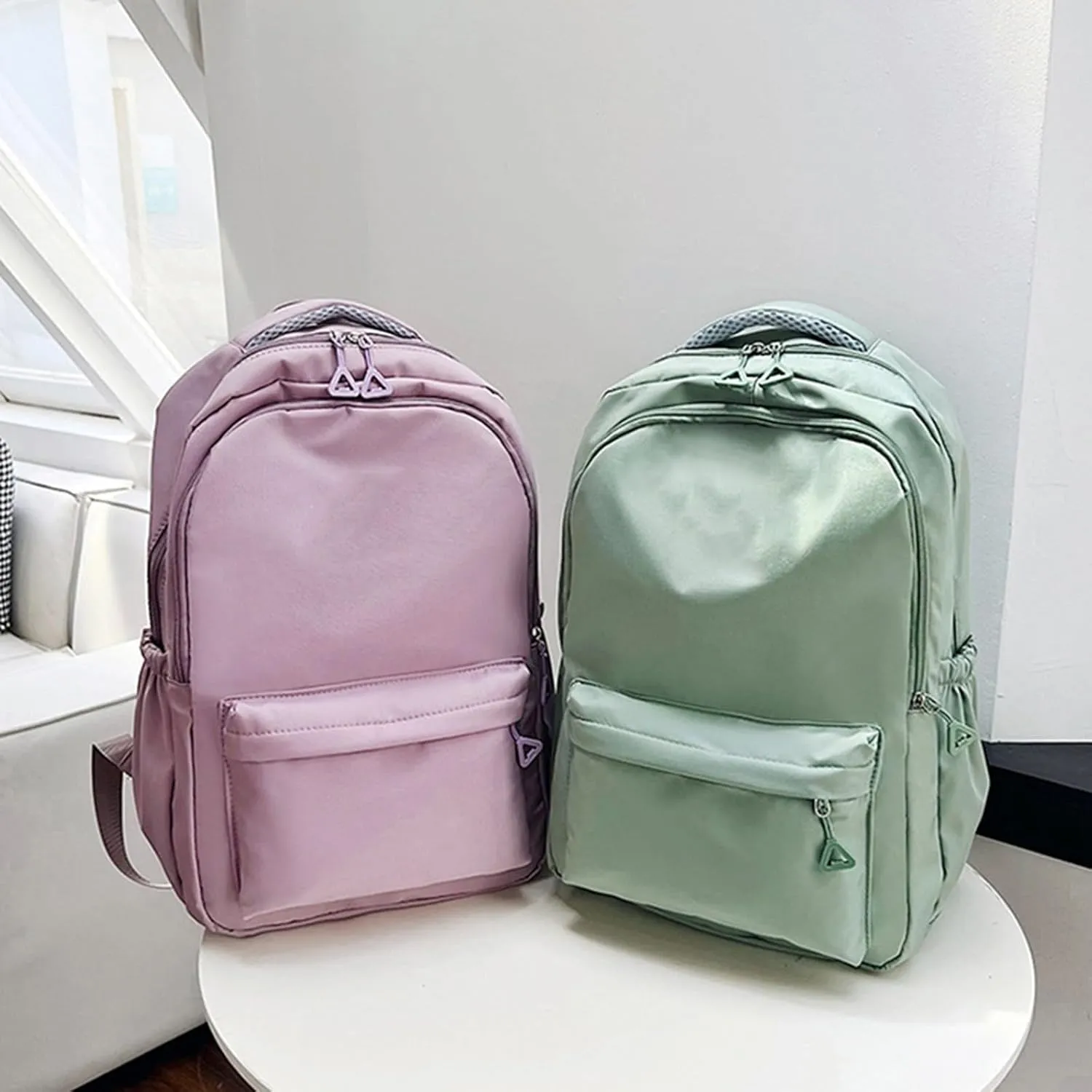 Ladies Multipurpose Design Handbag Adjustable Shoulder Belt Zipper Backpacks Outdoor Travel Backpack for Girls(E)