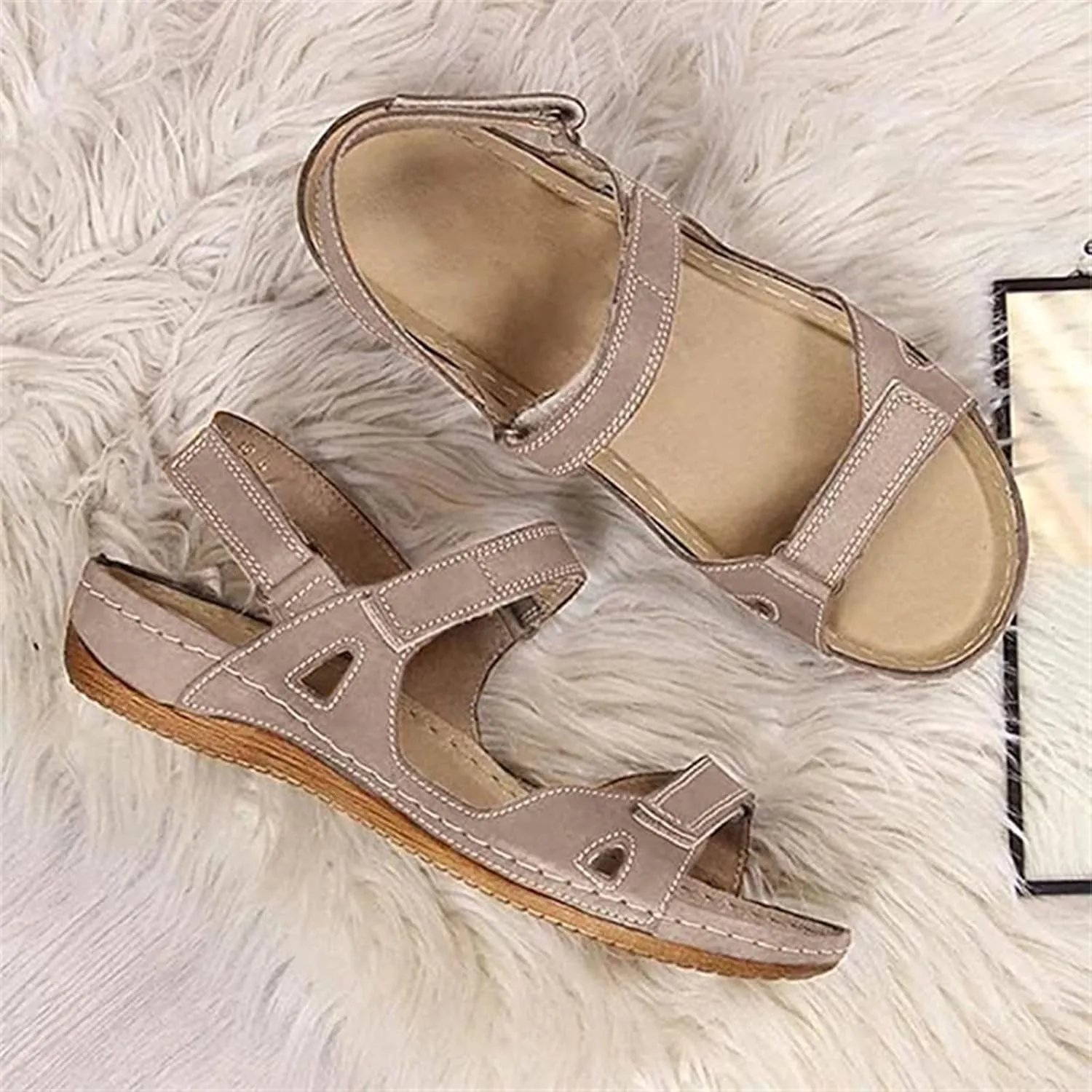 Ladmiple Orthopedic Sandals For Women Elegant Comfortable Dressy Casual Summer Slip On Orthotic Flip Flops With Arch Support