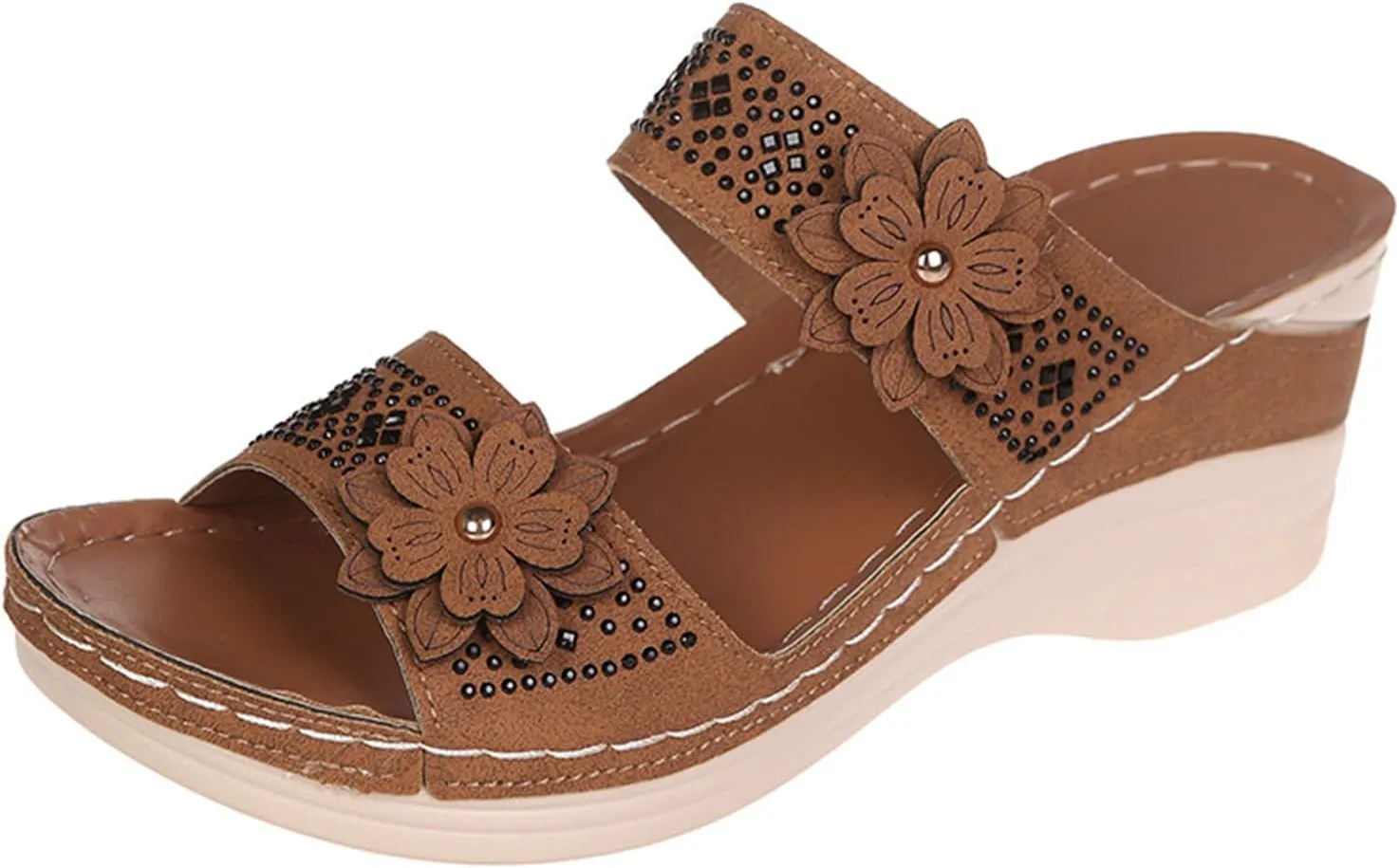 Ladmiple Orthopedic Sandals For Women Elegant Walking Slippers with Arch Support Dressy Summer Slip On Orthotic Flip Flops
