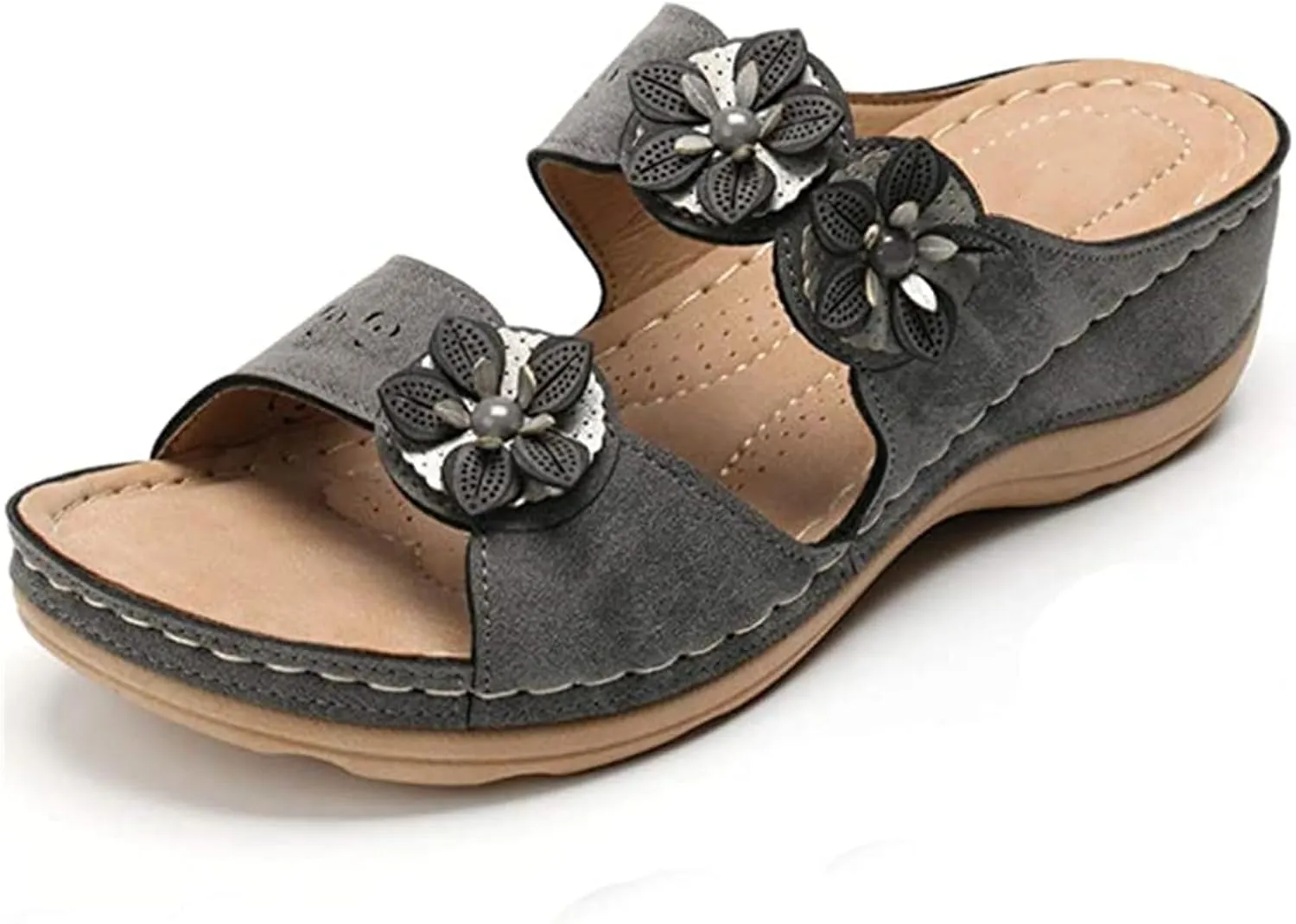 Ladmiple Orthotic Dress Sandals For Women With Arch Support Orthopedic Flip Flops Soft Summer Beach Shoes Comfortable Slides
