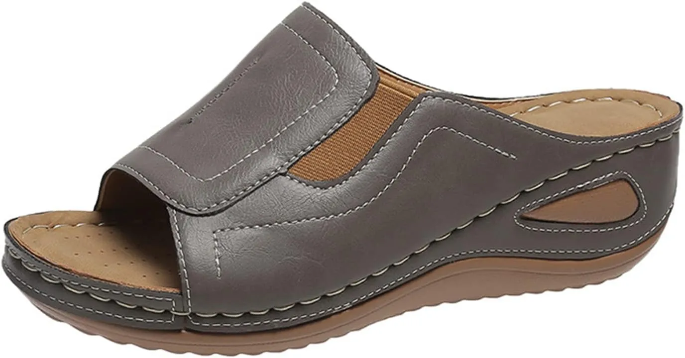 Ladmiple Sandals Women Comfortable Walking Orthopedic Slippers with Arch Support Dressy Summer Slip On Orthotic Flip Flops