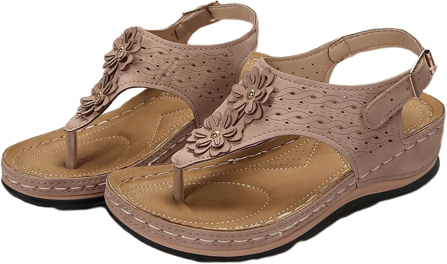 Ladmiple Sandals Women Fashion Dressy Summer Comfortable Arch Support Orthotic Flip Flops Cute Walking Orthopedic Slides