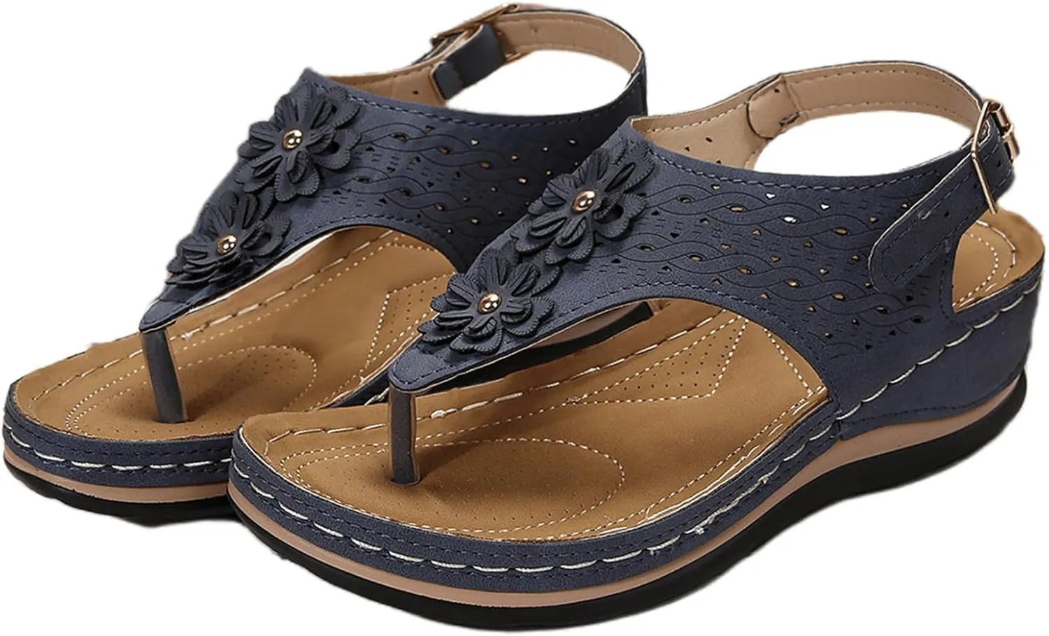 Ladmiple Sandals Women Fashion Dressy Summer Comfortable Arch Support Orthotic Flip Flops Cute Walking Orthopedic Slides
