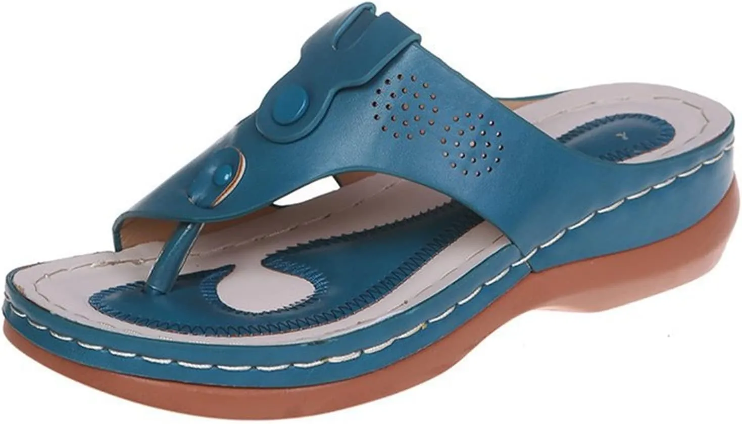 Ladmiple Sandals Women Wedge Comfortable Orthopedic Arch Support Flip Flops Dressy Summer Walking Orthotic Slides 2024