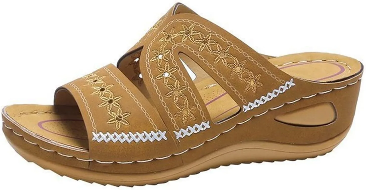 Ladmiple Womens Sandals With Arch Support Dressy Comfortable Walking Flip Flops Orthopedic Orthotic Slides Summer Shoes 2024
