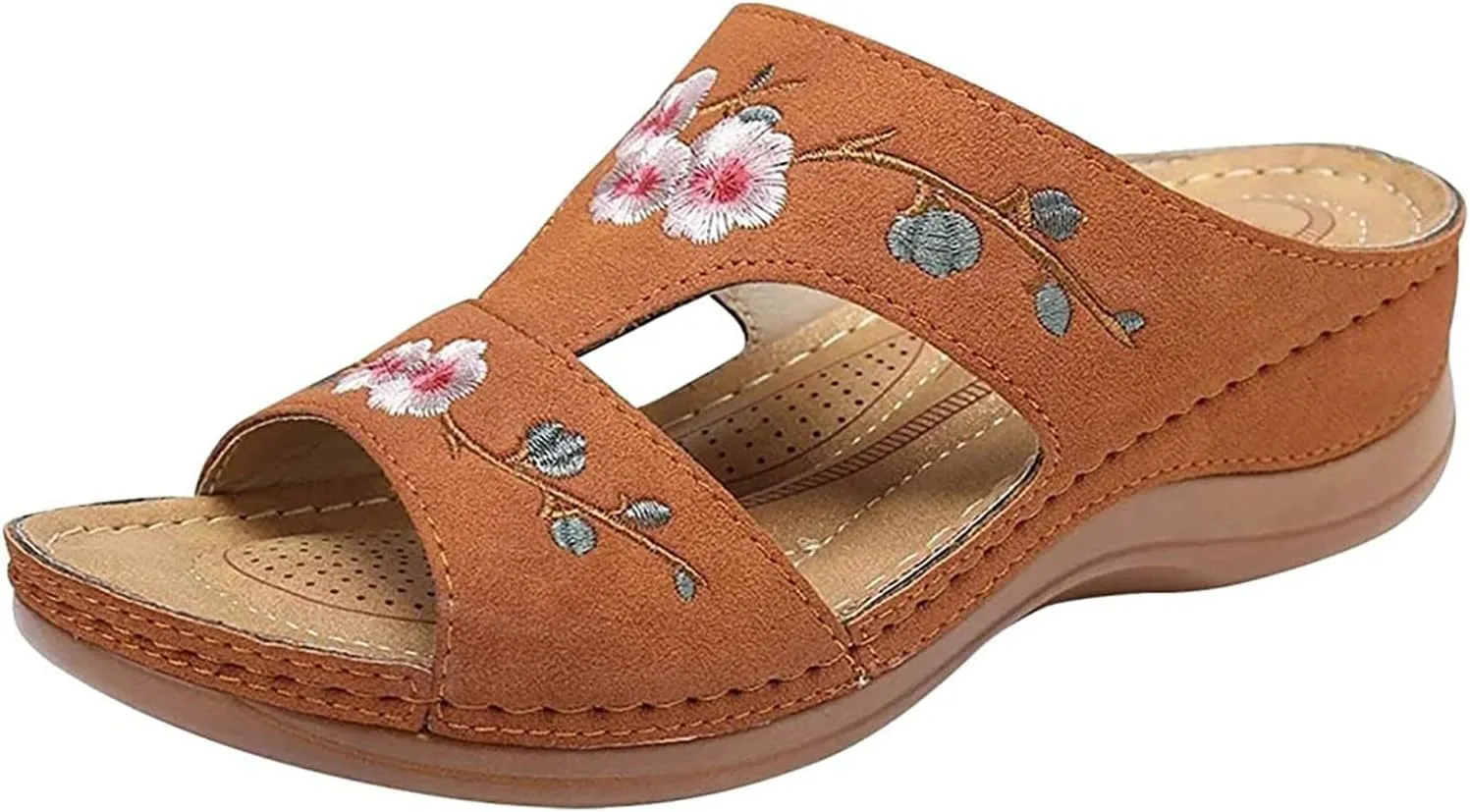 Ladmiple Women's Sandals With Arch Support Dressy Orthopedic Flip Flops Soft Summer Beach Shoes Comfortable Orthotic Slides
