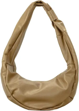 Large Dumpling Shoulder Bags for Women Y2K Crescent Totes PU Leather Bag Handbag Fashion Underarm Satchels