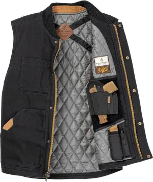 Legendary Whitetails Men's Concealed Carry Outerwear Vest for Men, Canvas Cross Trail Conceal CCW Holster, Hunting Insulated