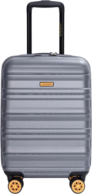 Lightweight and Secure Carry On Luggage with 360 Spinner Wheels, TSA, Dark Grey