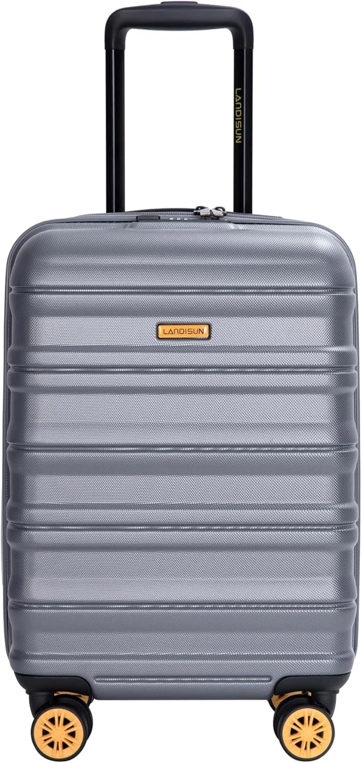 Lightweight and Secure Carry On Luggage with 360 Spinner Wheels, TSA, Dark Grey
