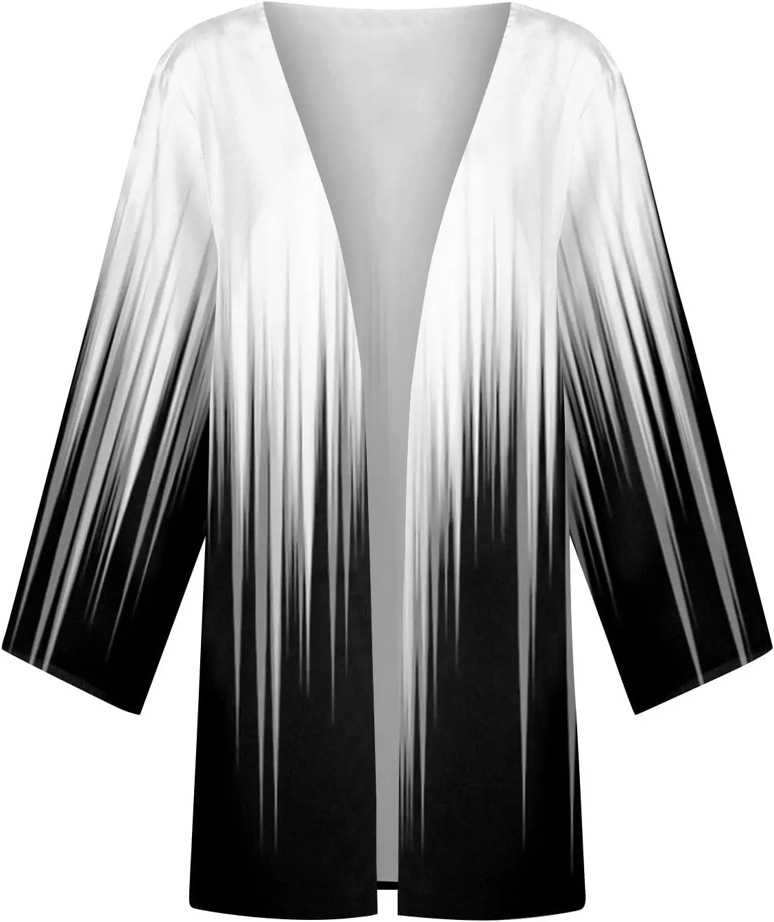 Long Sleeve Kimono for Womens Retro Print Casual Duster Blouse Tops Coat 3/4 Sleeve Jackets Lightweight Cardigans