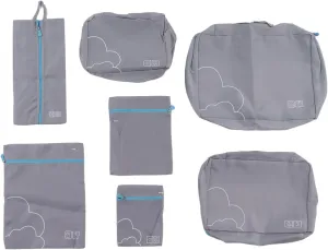Luggage Packing Bags Waterproof Polyester Travel Packing Cubes for Business Trip (Gray)