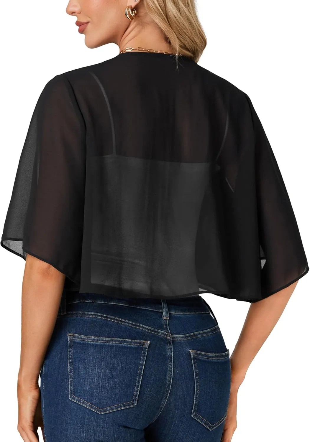 LYANER Women's Soft Lace Shawls Wraps for Evening Dresses Chiffon Wedding Shurgs Cape Cover Up