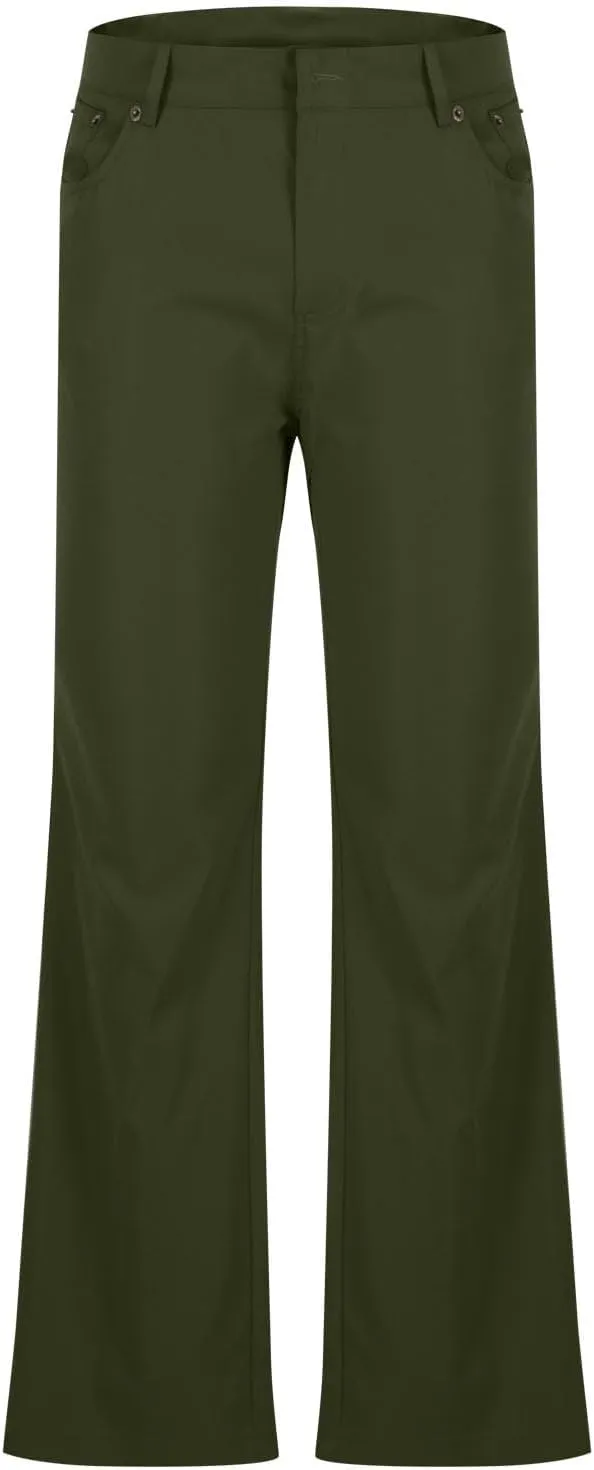 Mens Bell Bottom Pants Slim Fit Classic Comfort Flared Trousers Retro 60s 70s Disco Outfits for Club Show
