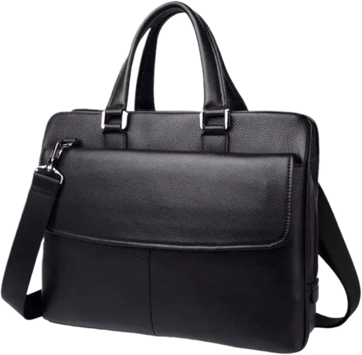 Mens Briefcases Handbags Genuine Leather Messenger Shoulder Bags Laptop Bags Carrying Cases 15Inch
