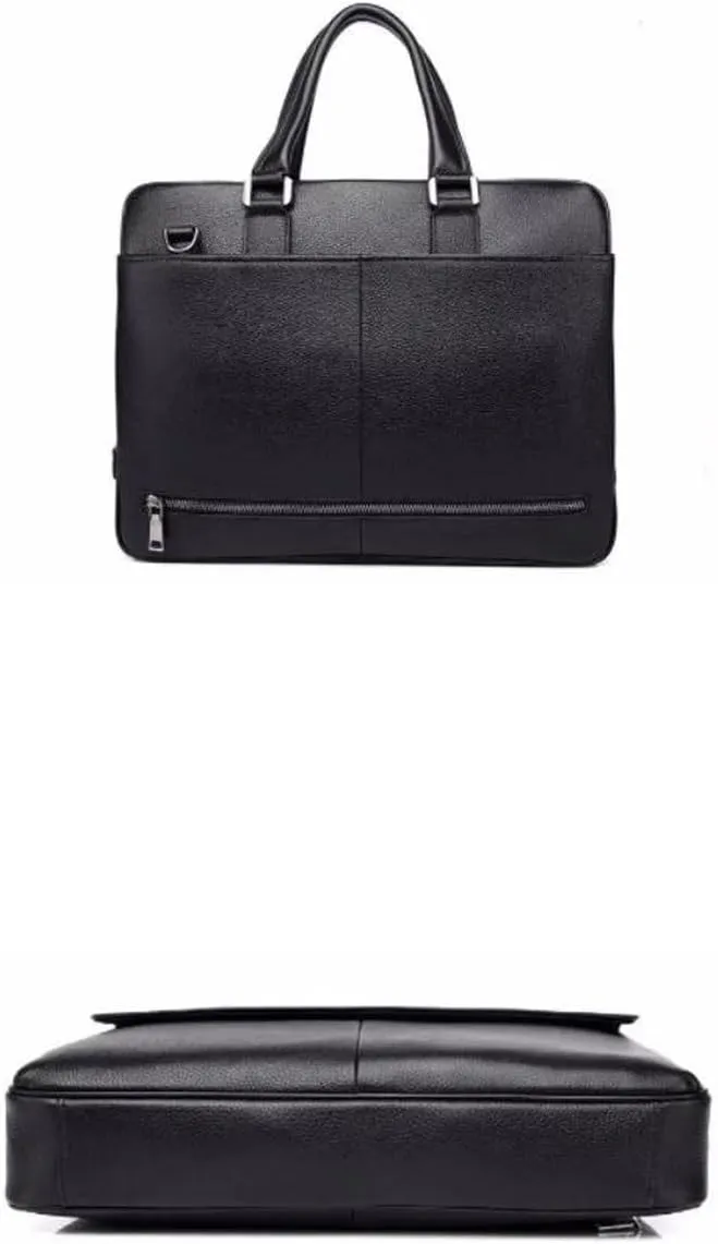 Mens Briefcases Handbags Genuine Leather Messenger Shoulder Bags Laptop Bags Carrying Cases 15Inch