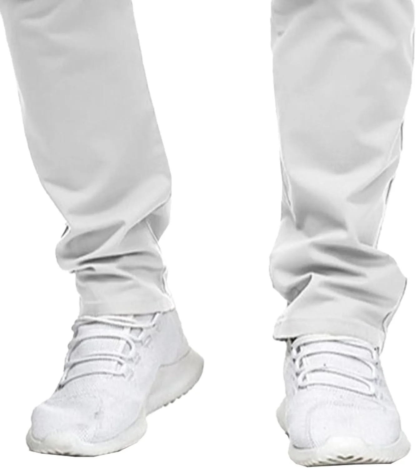 Mens Chinos Lounge Dress Pants Classic Comfort Casual Solid Trousers Straight Leg Full Length Trousers
