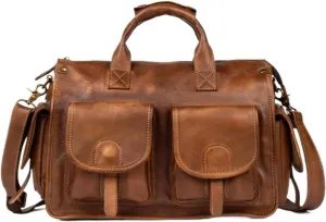 Mens Handbags Briefcases Genuine Leather Messenger Shoulder Bags Laptop Bags Travel Carrying Cases