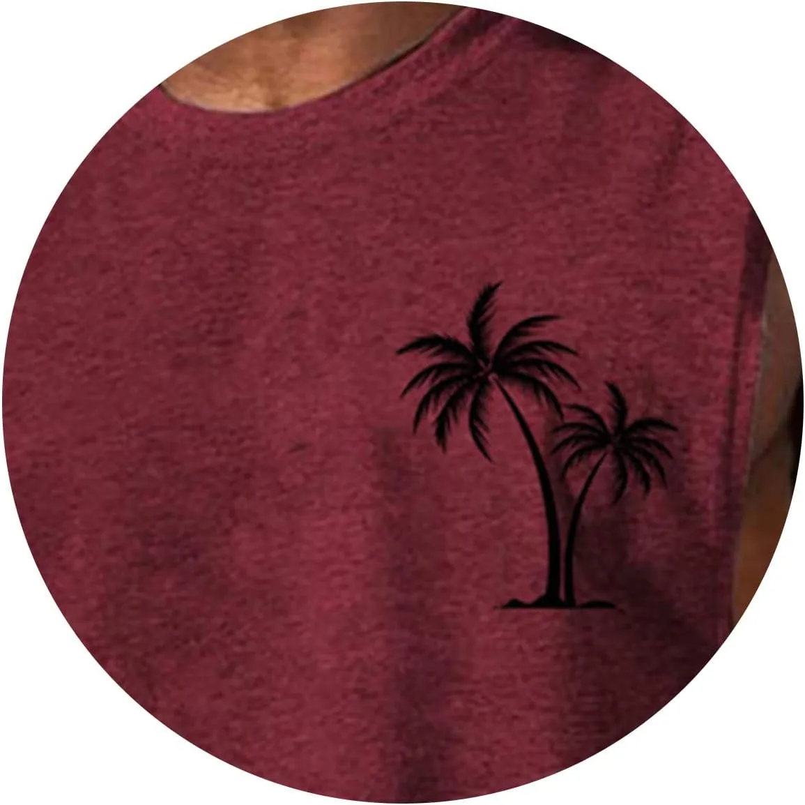 Mens Hawaiian Beach Tank Tops Summer Palm Tree Print Sleeveless Undershirts Loose Fit Muscle Fitness Vacation Tops