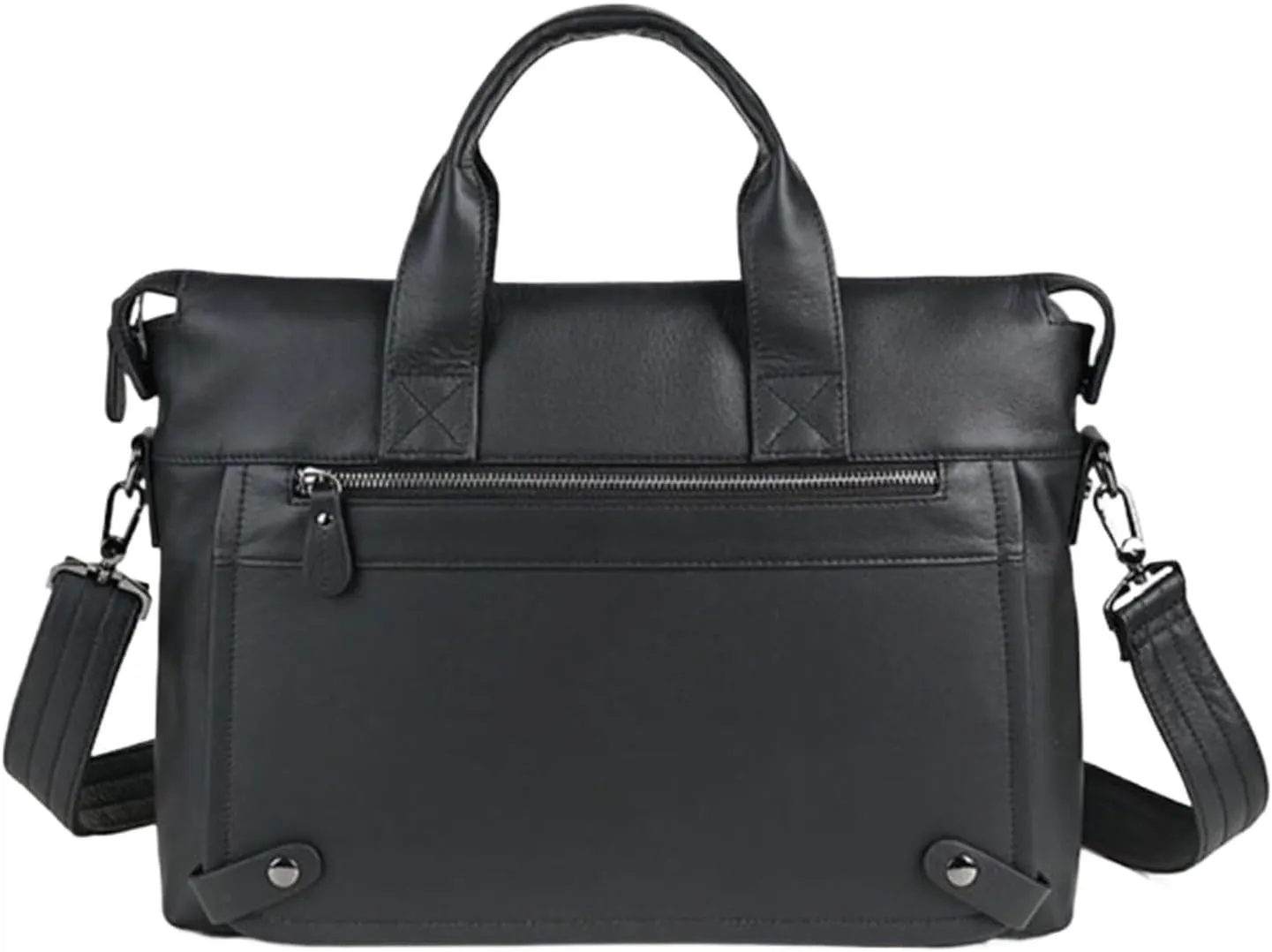 Mens Messenger Shoulder Bags Carrying Cases Leather Laptop Bags Business Handbags Briefcases 15Inch