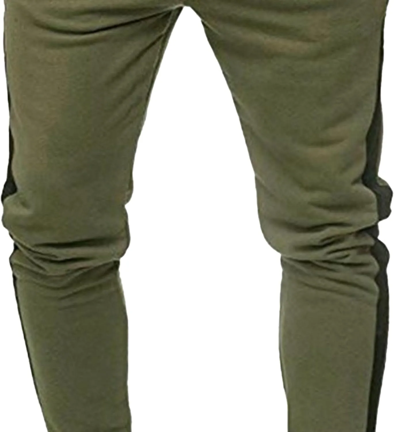 Men's Solid Elastic Waist Baggy Cargo Pants Vintage Casual Jogging Trousers Classic Comfort Hiking Sweatpants